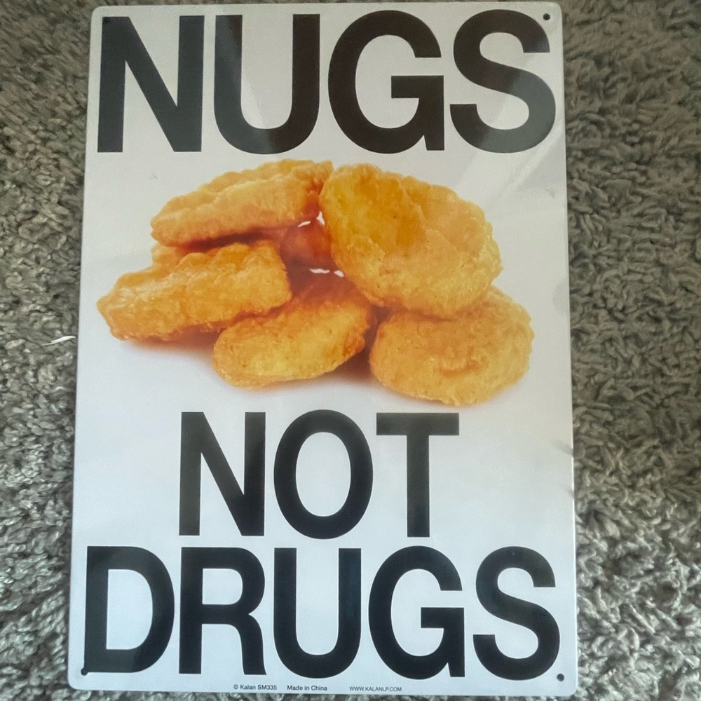 Nugs Not Drugs Kids Room Sign
